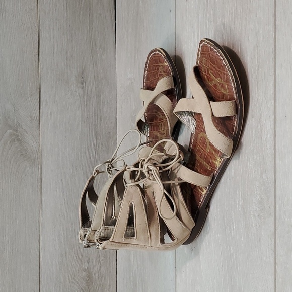 Sam Edelman Womens Katya Gladiator Suede Zip Back Lace Up Sandals shoes sz 8M - Picture 3 of 12